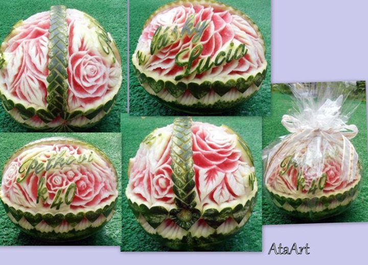 carving: vyrezávané melóny,zelenina,syr 006